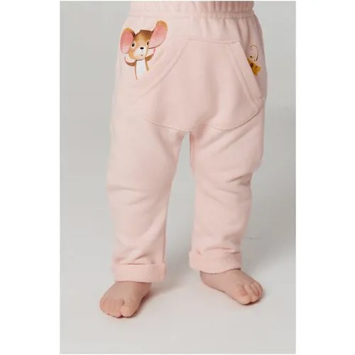 Брюки для девочки Diva Kids, 86 см, розовый, футер/ Штаны для девочки/ Брюки для малышей