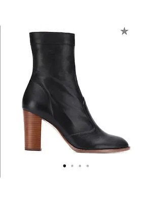 MARC JACOBS Женские черные кожаные ботинки на каблуке с мягкой подкладкой и круглым носком 39