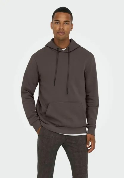 Толстовка ONSCERES HOODIE Only & Sons, коричневый