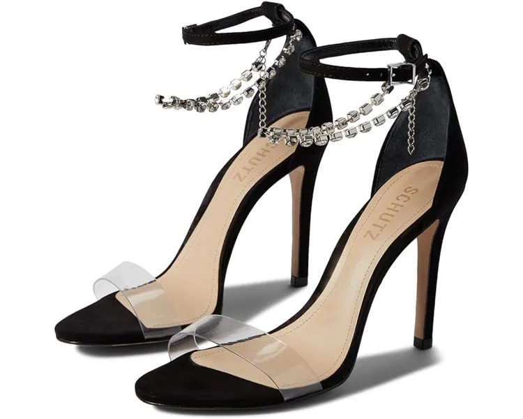 Туфли Schutz Lah, цвет Black/Transparente/Cristal/Niquel