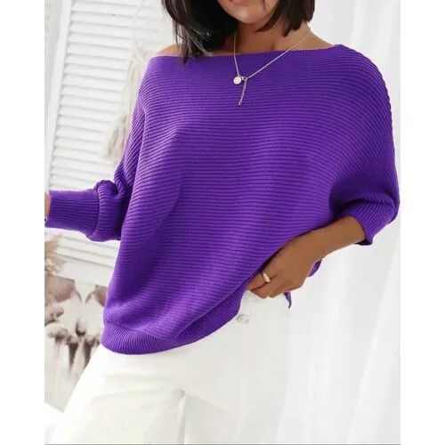 Пуловер, размер 54, фиолетовый