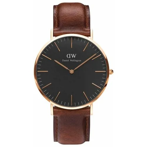 Наручные часы Daniel Wellington Classic Black St. Mawes Rose Gold, коричневый