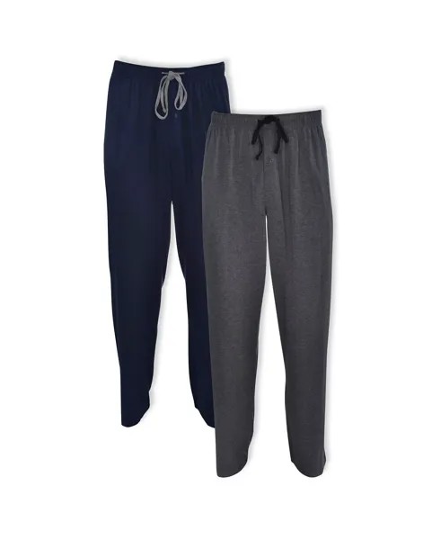 Мужские вязаные ночные брюки больших и высоких размеров, упаковка из 2 шт. Hanes