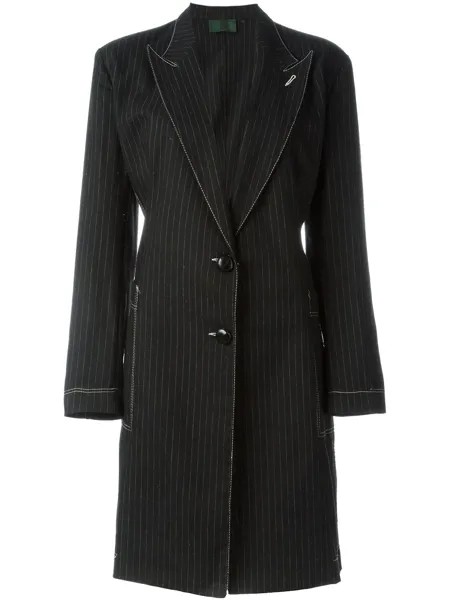 Jean Paul Gaultier Pre-Owned пальто в тонкую полоскку