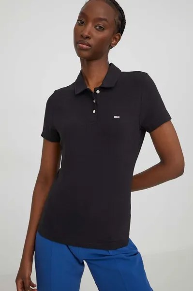 Поло Tommy Jeans, черный
