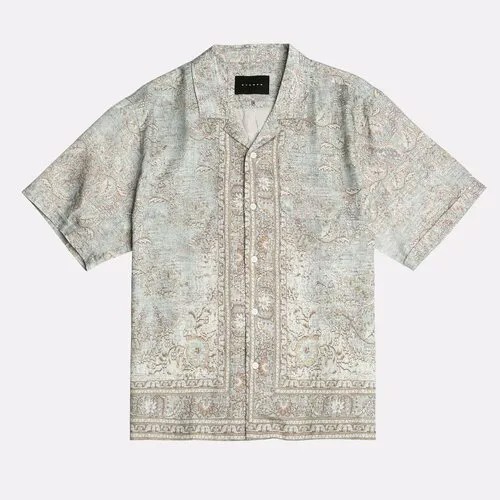 Рубашка Stampd, Rug Camp Collar Buttondown, размер L, серый