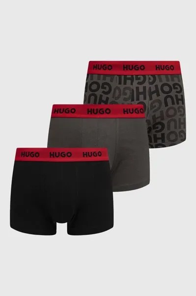 Боксеры (3 шт.) Hugo, серый