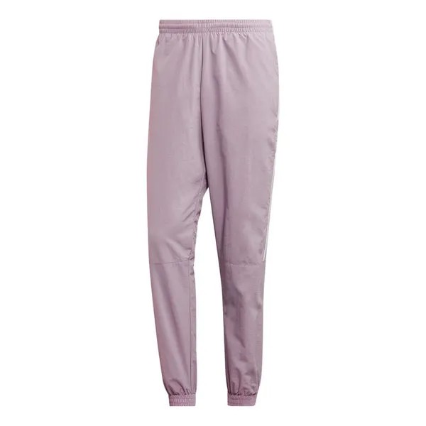 Спортивные штаны Adidas originals Solid Color Stripe Logo Straight Bundle Feet Sports Pink, Розовый