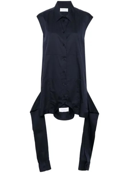 Viktor & Rolf поплиновое платье-рубашка Upside Down, синий