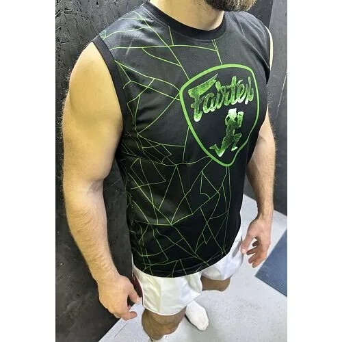 Майка Fairtex, размер L, зеленый, черный