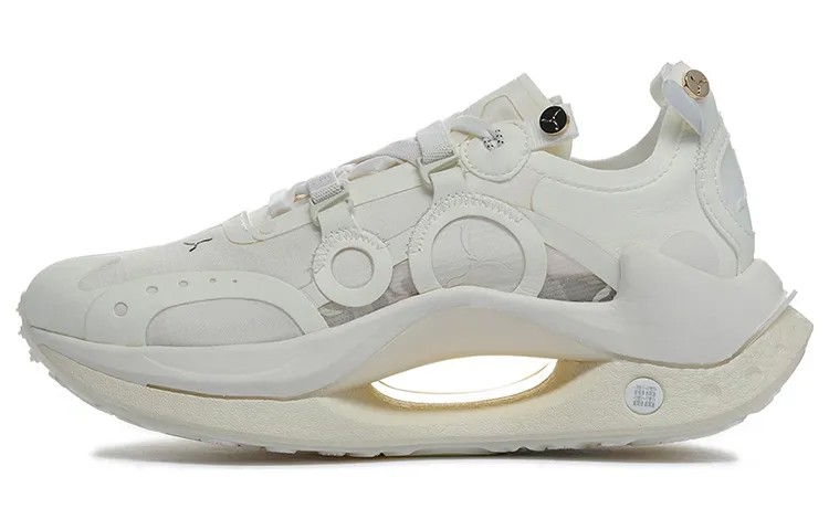 LI-NING 1990 1990 Lifestyle Shoes Men Low-top Beige/White