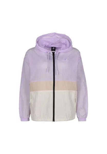 Женская тканая куртка с усилением для легкой атлетики new balance, цвет Grau Beige