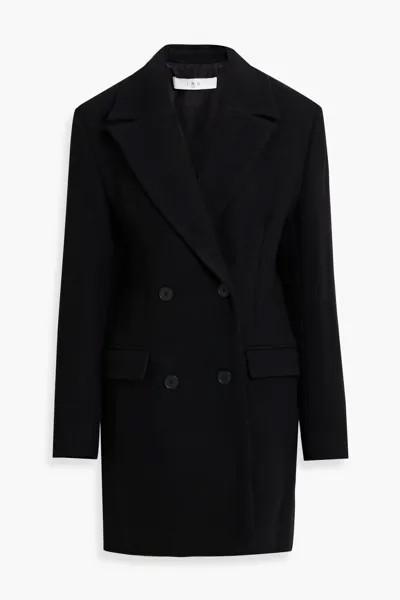 Ignace двубортное фланелевое пальто из смесовой шерсти Iro, черный