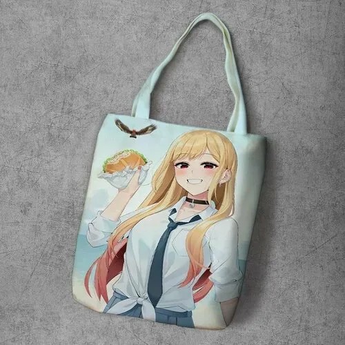 Сумка шоппер Anime Dakimakura, фактура рельефная, мультиколор
