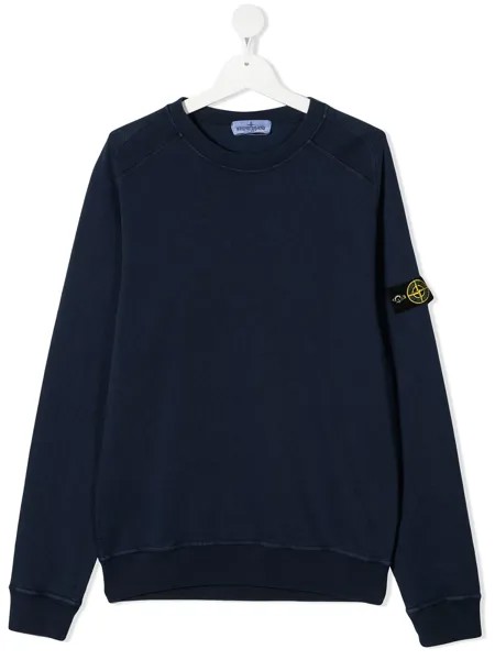 Stone Island Junior толстовка с нашивкой-логотипом