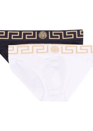 Versace трусы-брифы с узором Greca