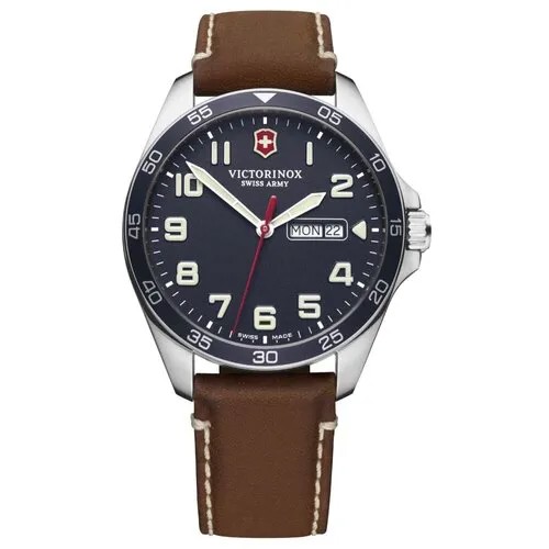 Наручные часы VICTORINOX Fieldforce Часы наручные мужские Victorinox FIELDFORCE 241848, синий, коричневый