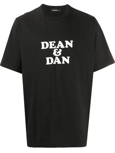 Футболка с принтом Dean & Dan Dsquared2, черный