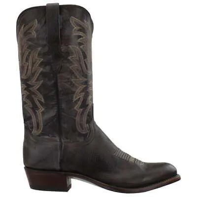 Lucchese Mens Milo Goat Round Toe Boots Mid Calf - Коричневый