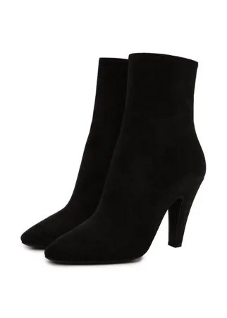Замшевые ботильоны Saint Laurent