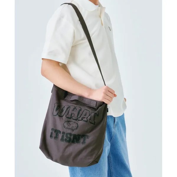 WHATITISNT WT Typo Eco Bag Темно-серый