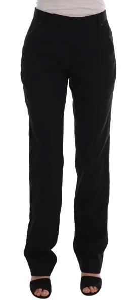 Брюки ERMANNO SCERVINO Черные шерстяные прямые строгие брюки IT44/ US10 Рекомендуемая розничная цена 420 долларов США