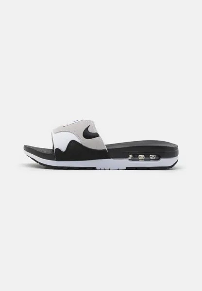 Тапочки AIR MAX 1 SLIDE UNISEX Nike, белый/черный/светло-нейтрально-серый