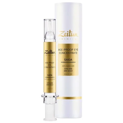 Крем-концентрат Zeitun Age-Proof Eye Concentrate SAIDA Syn-Ake 24K Gold регенерирующий для кожи вокруг глаз 10 мл