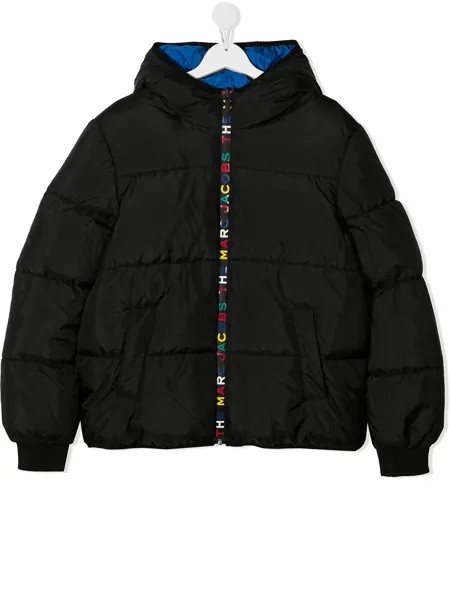 The Marc Jacobs Kids двусторонний пуховик с капюшоном