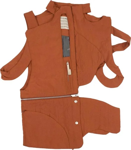 Жилет A-Cold-Wall* Cut Out Padded Gilet 'Rust', коричневый