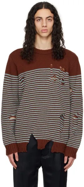 Коричневый свитер Mega Shred Charles Jeffrey Loverboy