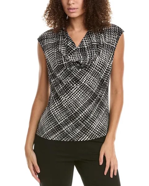 Топ Anne Klein с воротником-хомутом, черный