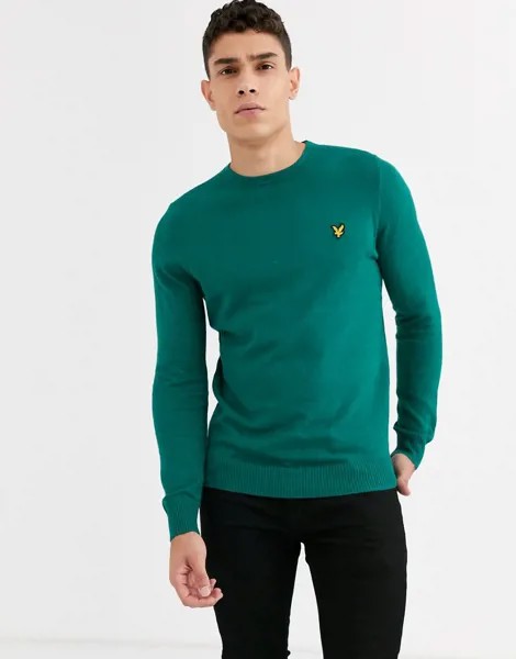 Хлопковый джемпер с добавлением мериносовой шерсти Lyle & Scott-Зеленый