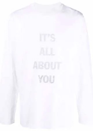 Helmut Lang топ It's About You с длинными рукавами