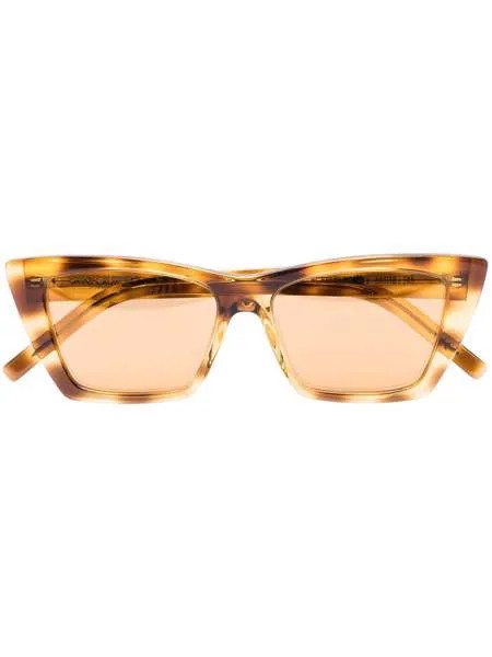 Saint Laurent Eyewear солнцезащитные очки Mica в прямоугольной оправе