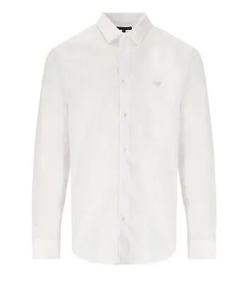 Мужская белая рубашка Emporio Armani Essential