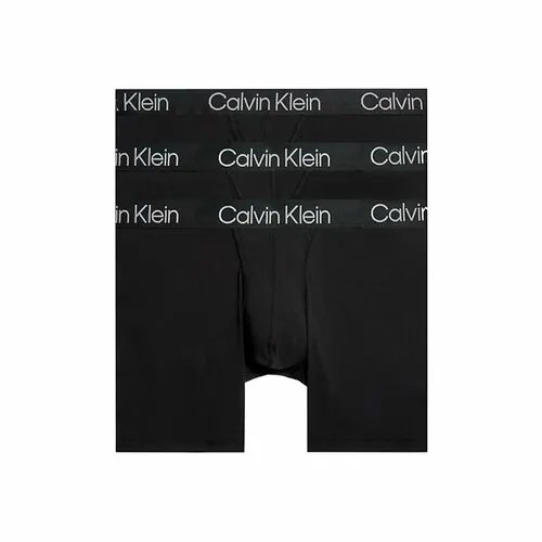 Трусы CALVIN KLEIN BOXER BRIEF 3PK, комплект из 3 шт., размер S, черный