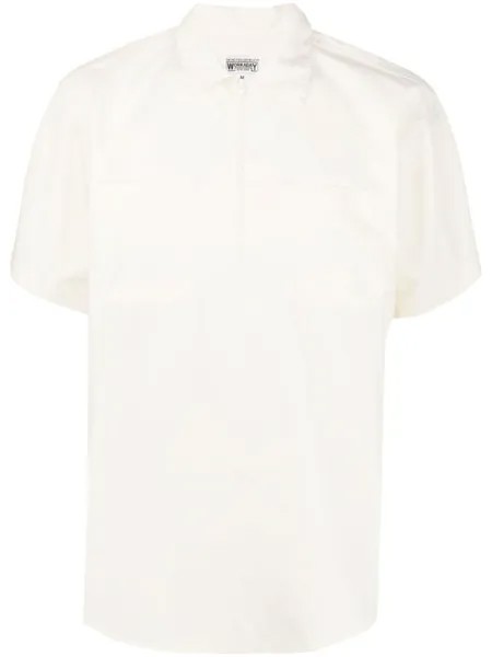 Engineered Garments рубашка с воротником на молнии, нейтральный цвет