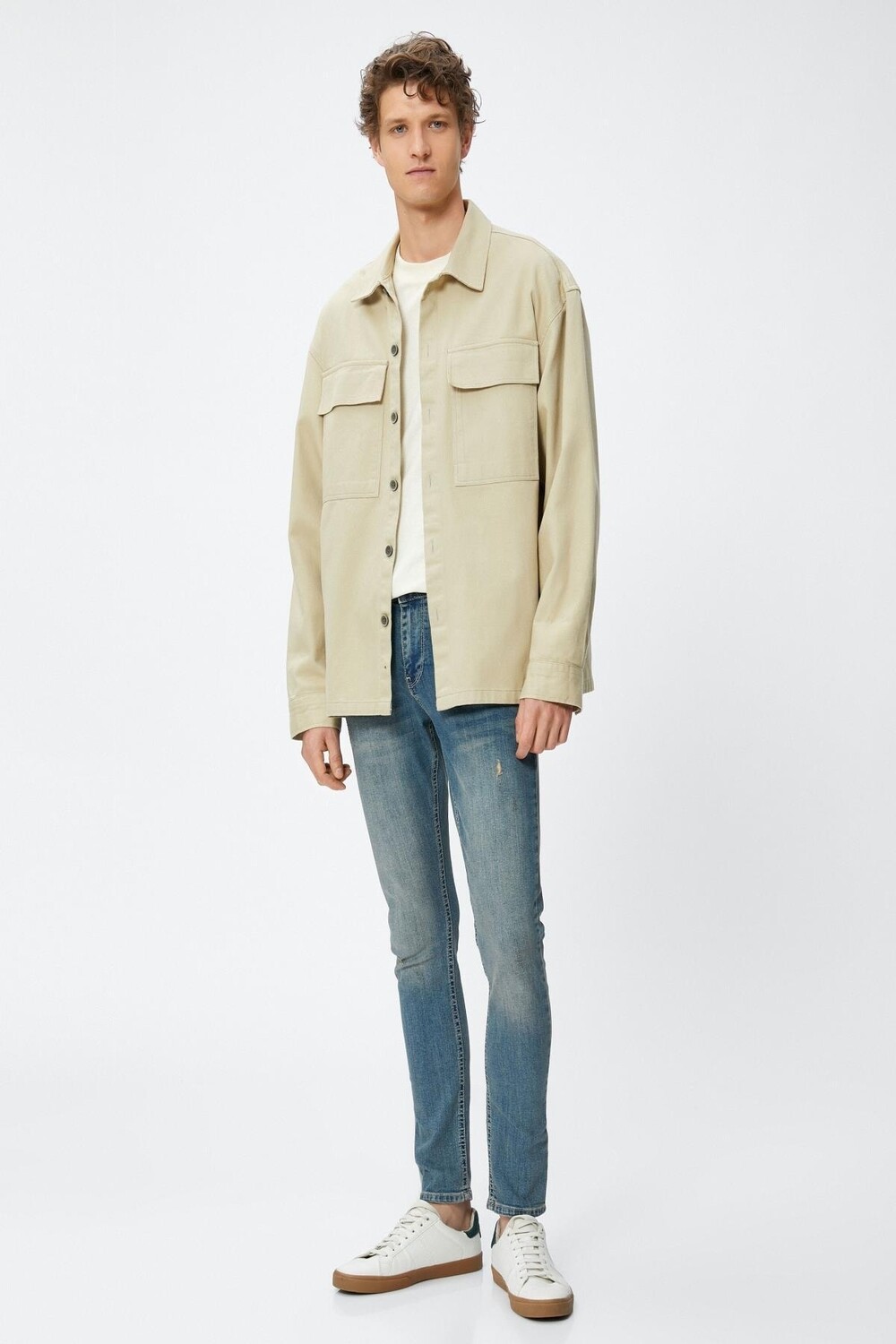 Рваные джинсы Super Skinny Fit - Justin Jean Koton, синий