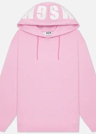 Женская толстовка MSGM Maxilogo Hoodie, цвет розовый, размер L