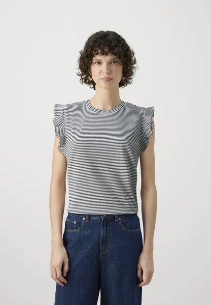 Принт на футболке RUFFLES STRIPED Marc O'Polo DENIM, белый