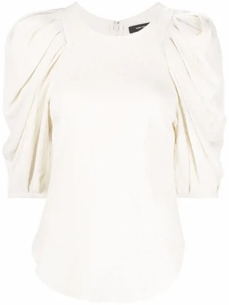 Isabel Marant блузка с короткими рукавами и сборками