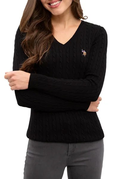Пуловер женский U.S. POLO Assn. черный