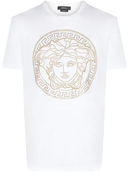 Versace футболка с декором Medusa