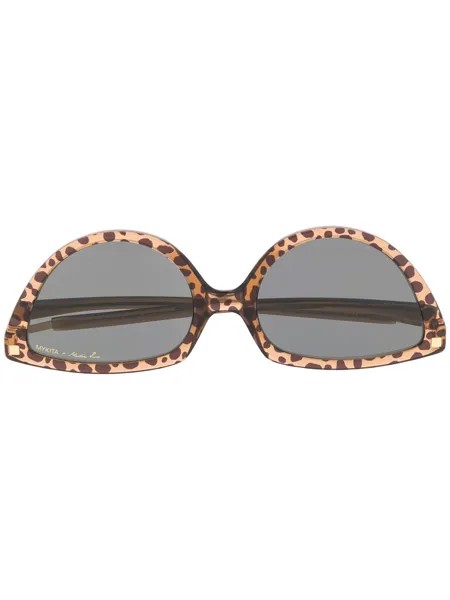 Martine Rose солнцезащитные очки в оправе 'кошачий глаз' с леопардовым принтом
