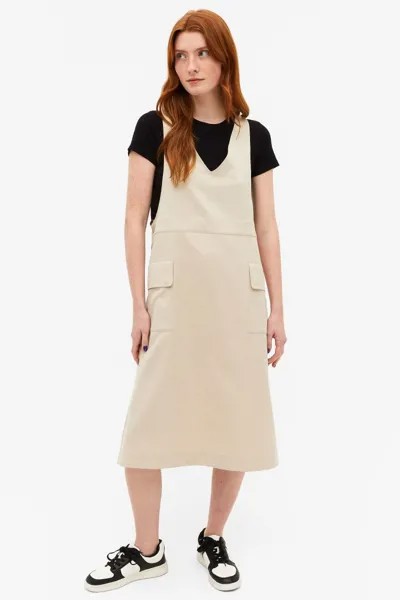 Сарафан женский Monki 1134821001 бежевый 2XL (доставка из-за рубежа)