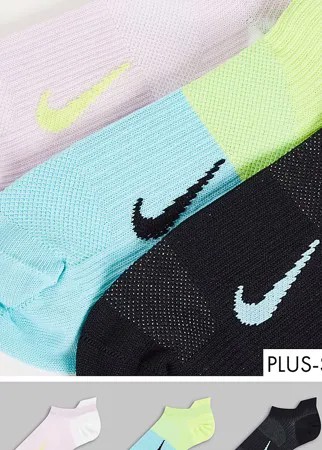 Разноцветные легкие повседневные носки до щиколотки Nike Training Plus-Разноцветный