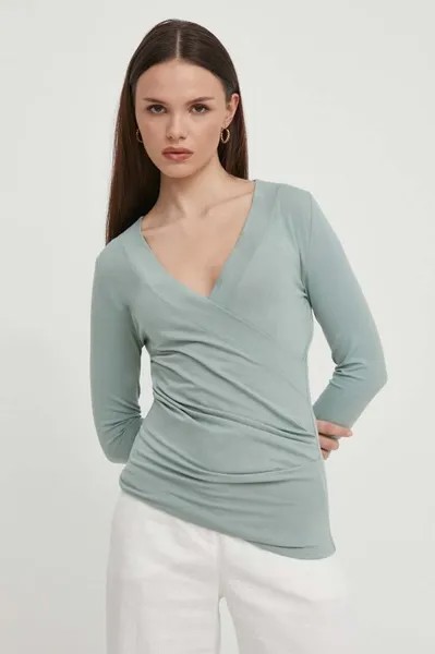 Лонгслив Lauren Ralph Lauren, зеленый