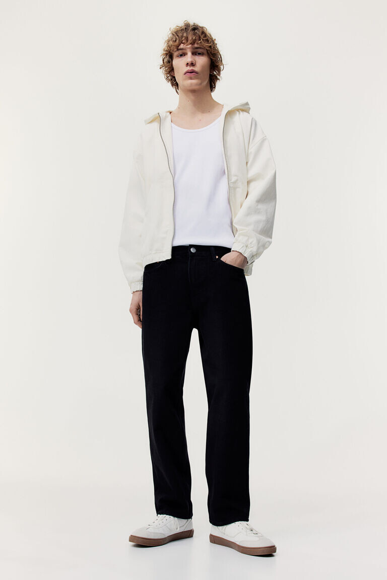 Свободные джинсы H&M, черный