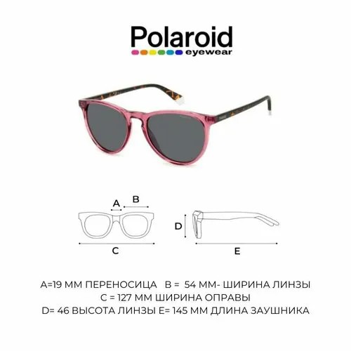 Солнцезащитные очки Polaroid, фиолетовый